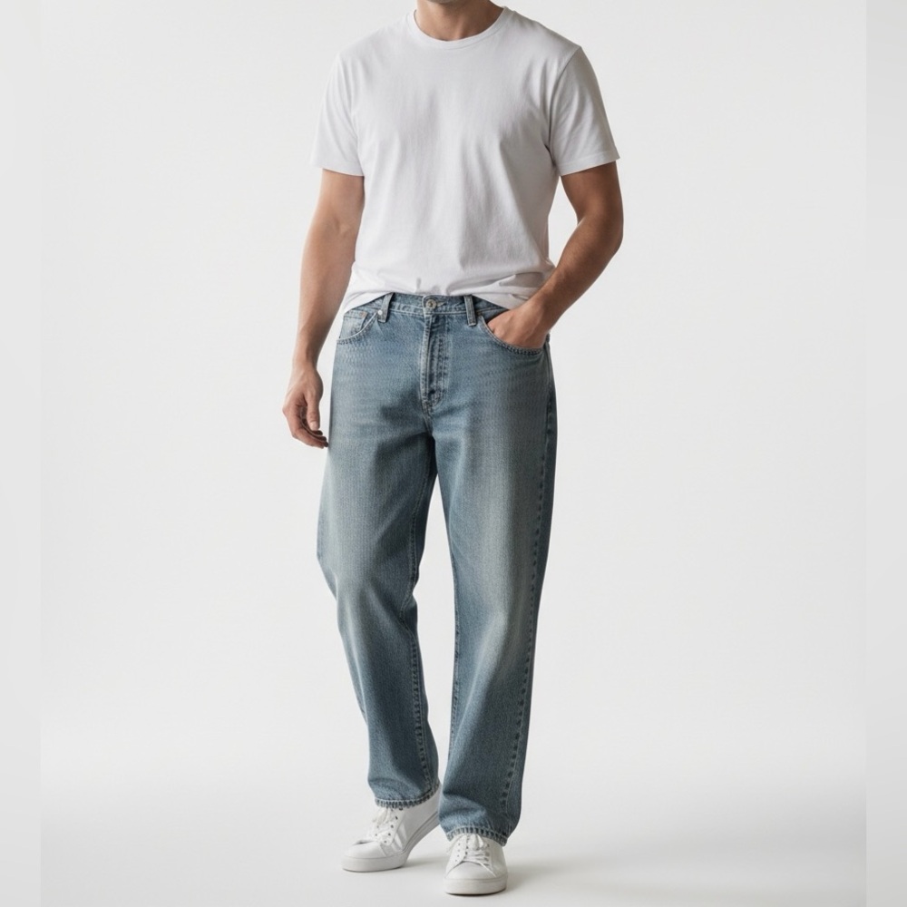 POLO Ralph Lauren Men’s Relaxed Straight Leg Jeans Hayden Light Wash 38x30